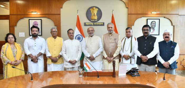 संसदीय राजभाषा समिती सदस्यांनी घेतली राज्यपालांची भेट