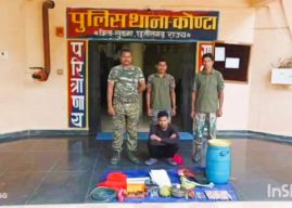 छत्तीसगडच्या सुकमा जिल्ह्यात नक्षलवाद्याला स्फोटकासह अटक