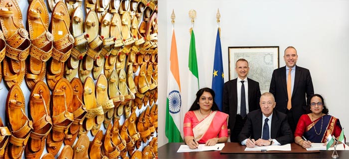 कोल्हापुरी चपलांच्या जागतिक प्रसारासाठी सामंजस्य करार