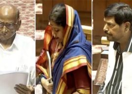 राज्यसभेत १९ नवनिर्वाचित खासदारांनी घेतली शपथ